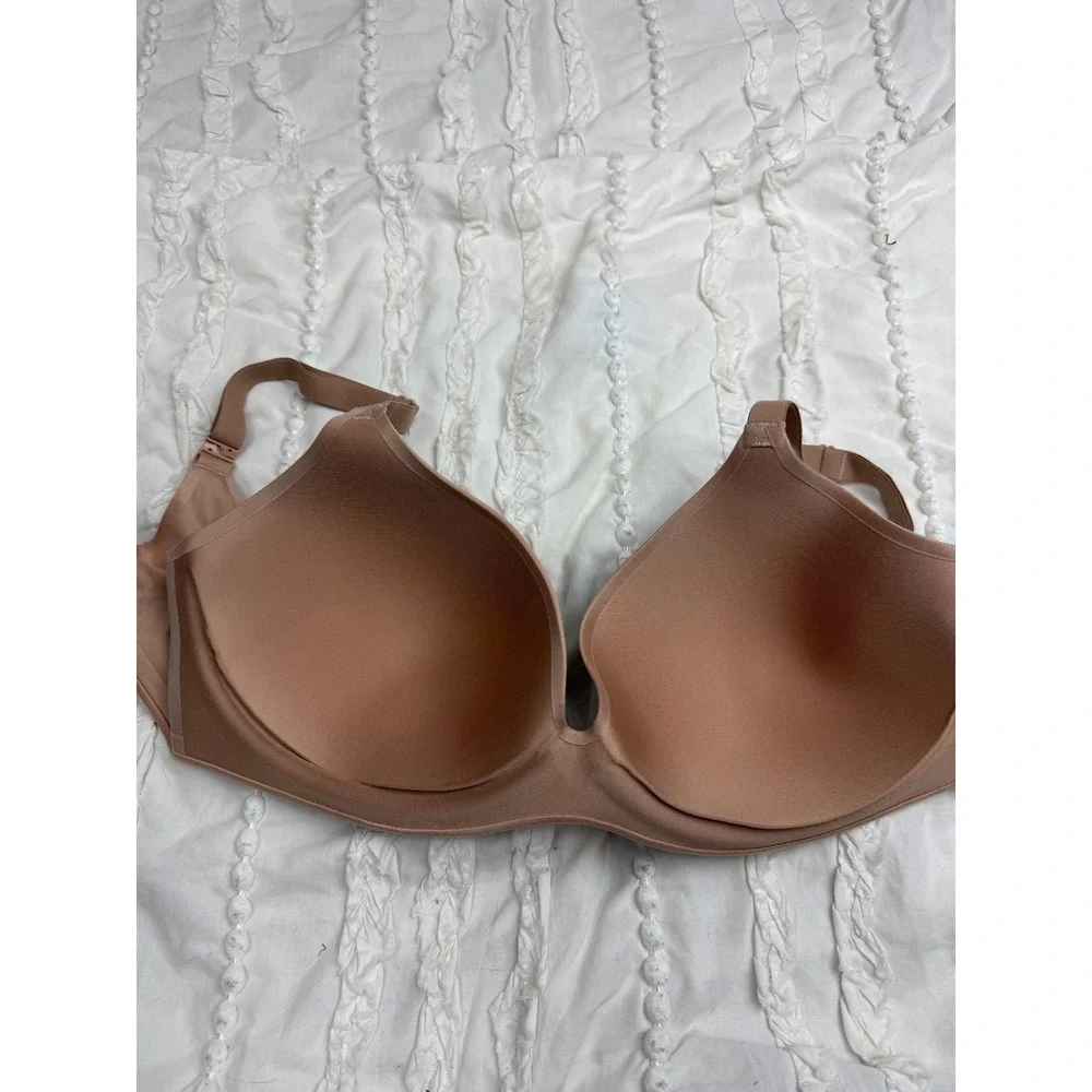 Victoria's Secret Lined Semi Demi Bra Tan Nude 32DDD Smooth Seamless Bra